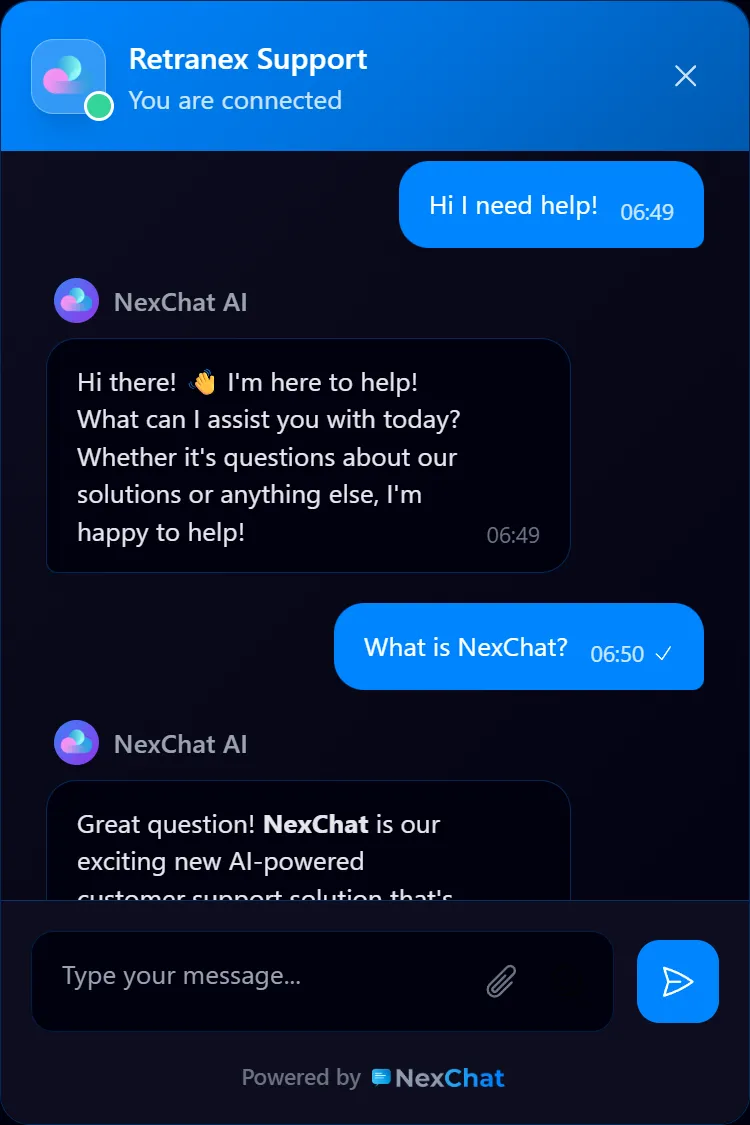 NexChat Widget